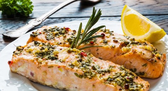 Pieczony łosoś